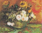 Vincent Van Gogh Bowl with Sunflowers oil